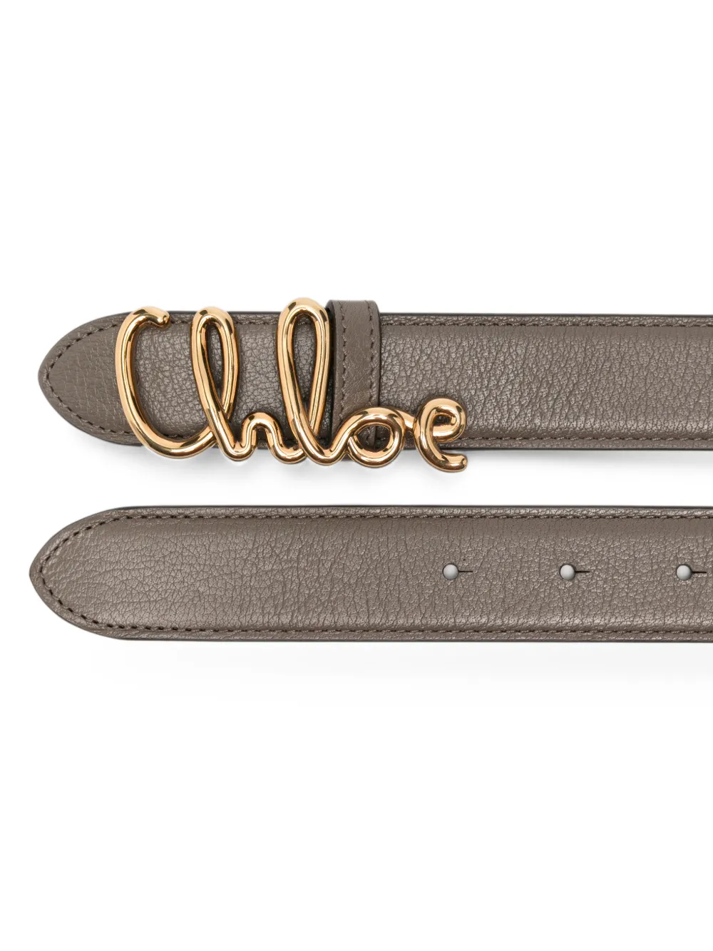Chloé Iconic logo-plaque belt Grijs