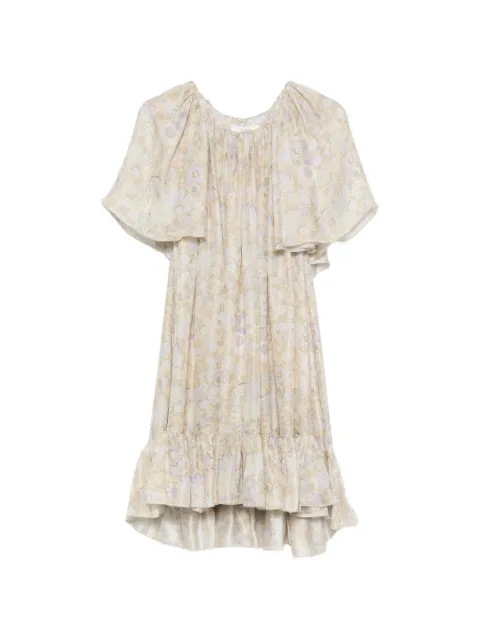 Chloé floral-print pleated mini dress