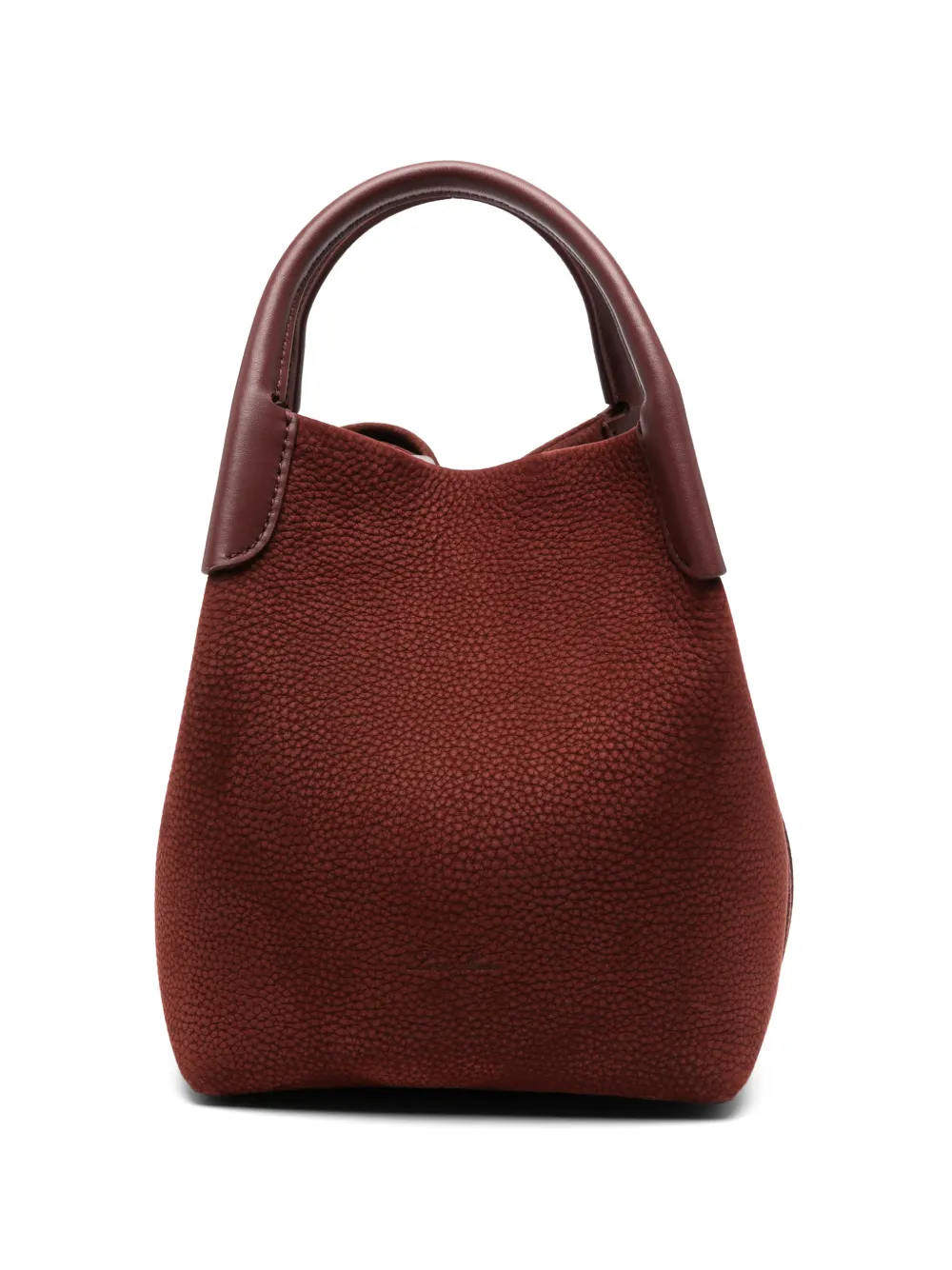 Loro Piana Bale pebbled-leather tote bag Rood