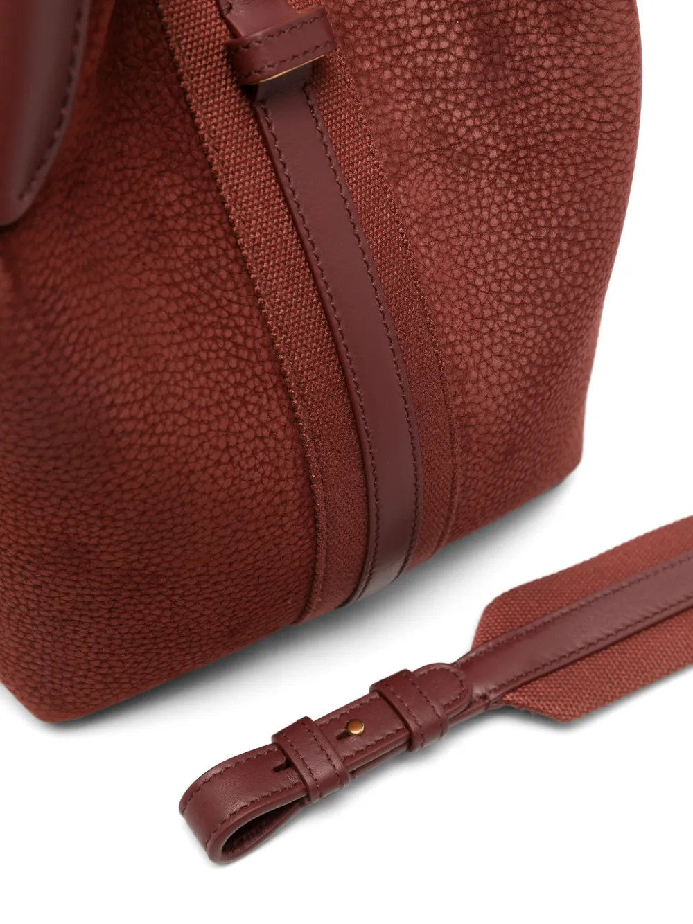 Loro Piana Bale pebbled-leather tote bag Rood