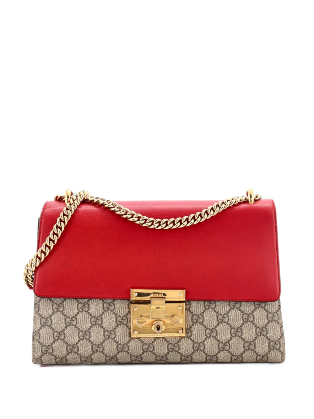 Gucci Pre-Owned Padlock GG Coated Canvas and Leather Medium shoulder bag - Multicolore