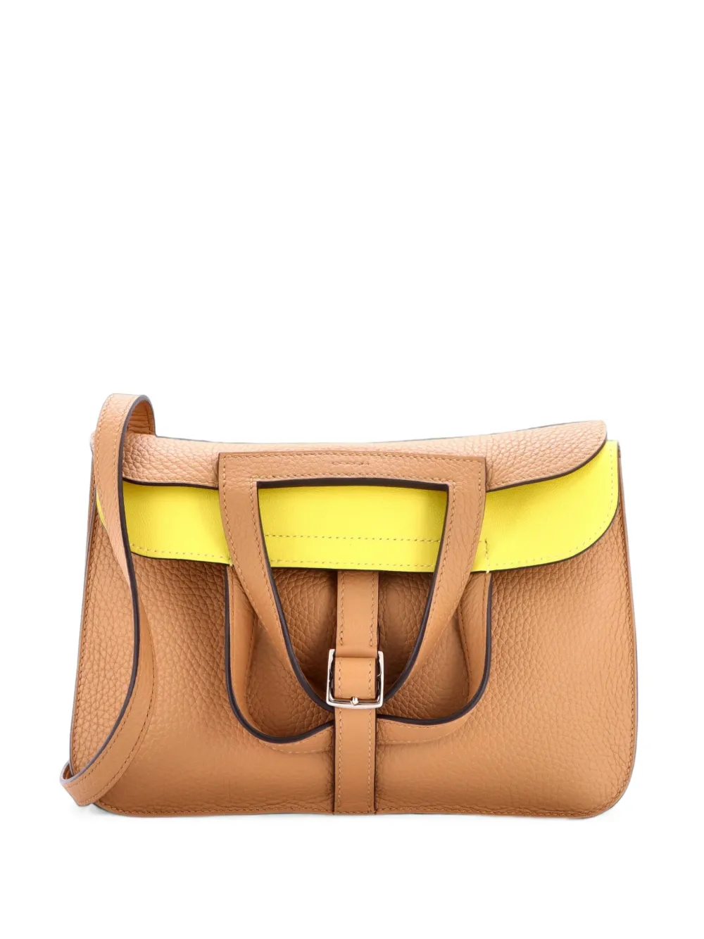 Hermès Pre-Owned Halzan Bag Verso Clemence 25 shoulder bag - Braun