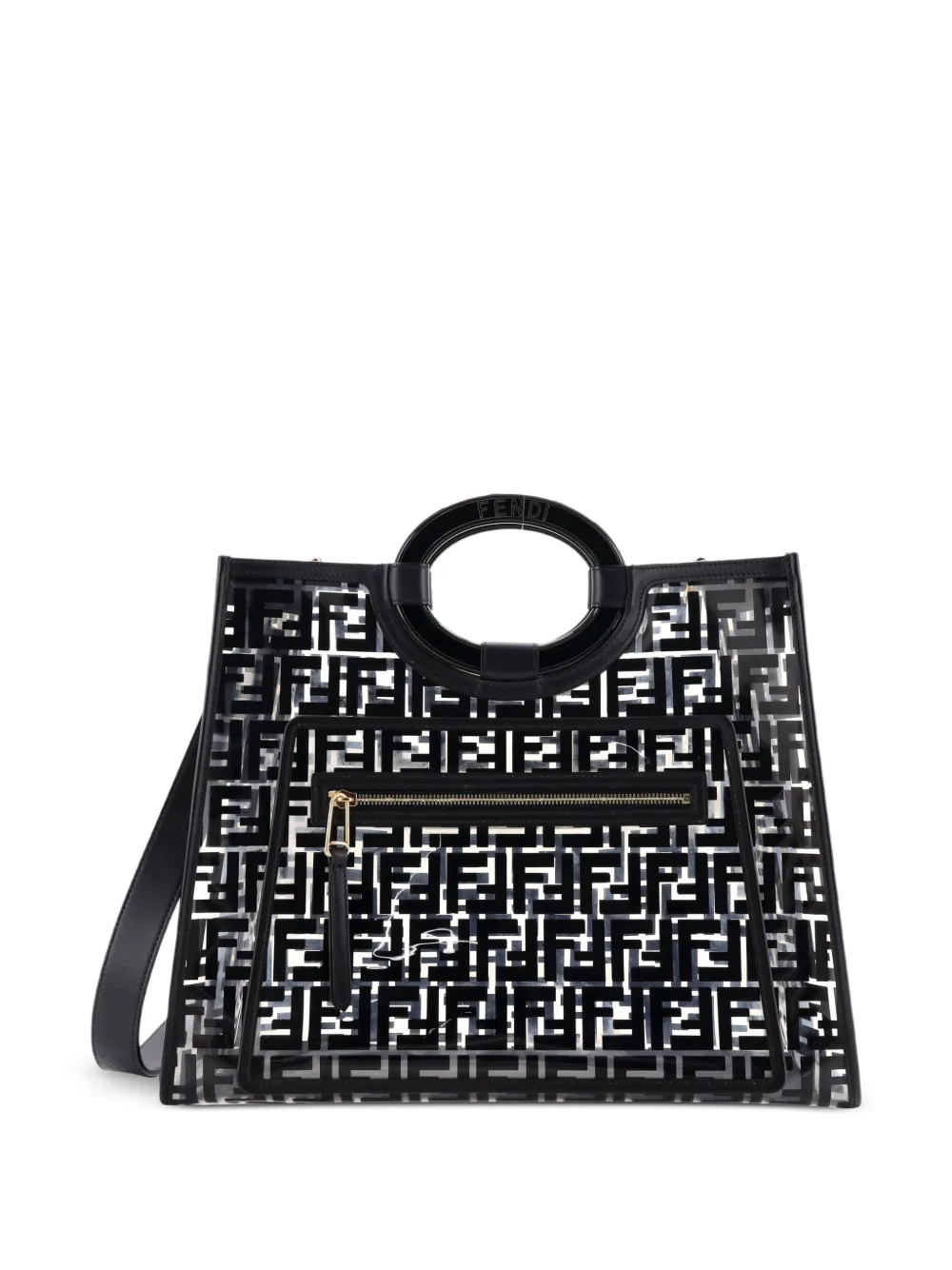 Fendi Pre-Owned Runaway Shopper Zucca PU Medium tote bag - Nero