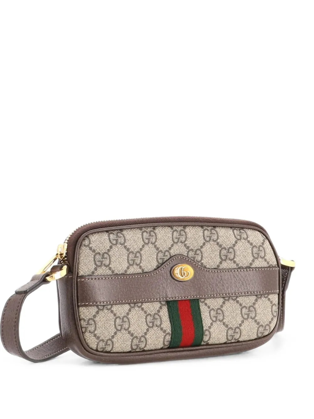 Gucci Pre-Owned Ophidia GG Coated Canvas Mini crossbody bag - Marrone