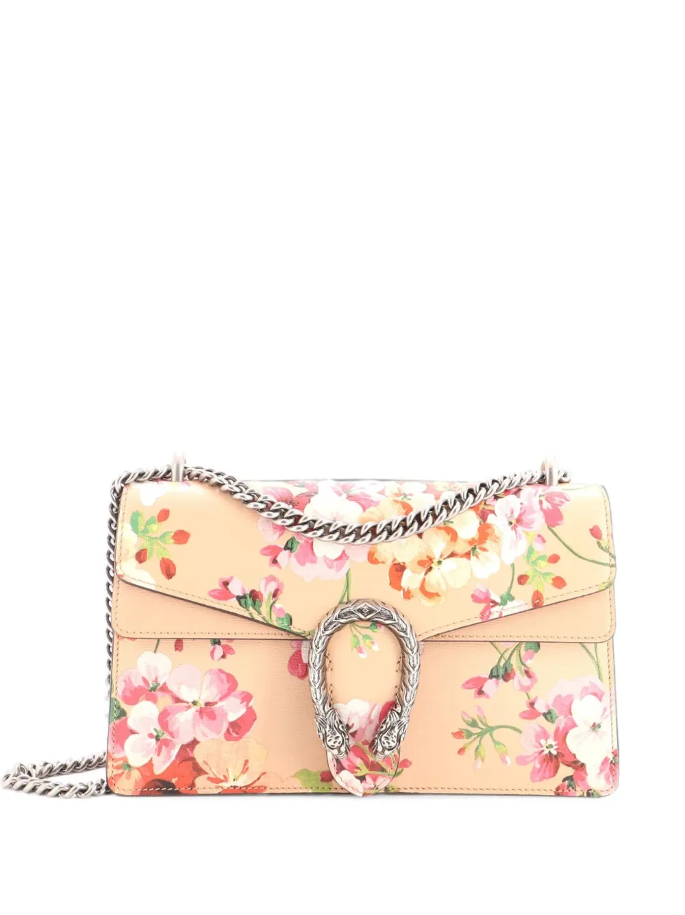 Gucci Pre-Owned Dionysus Bag Blooms Print Leather Small shoulder bag - Toni neutri