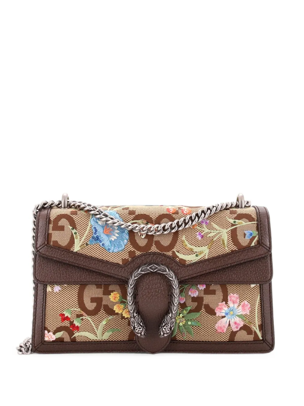 Gucci Pre-Owned Borsa a spalla Dionysus piccola con ricamo - Marrone