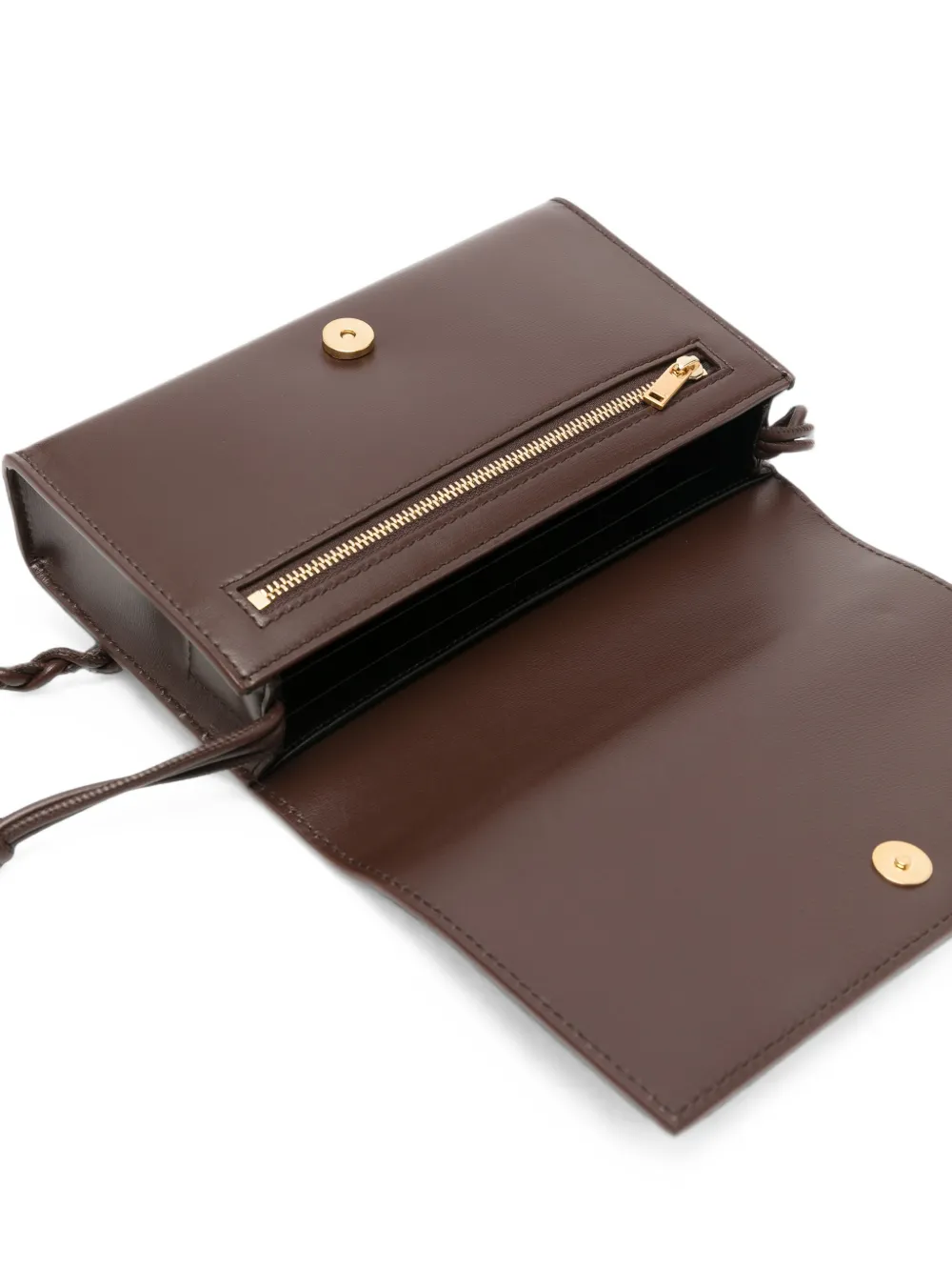 Jil Sander Tangle leren schoudertas Bruin