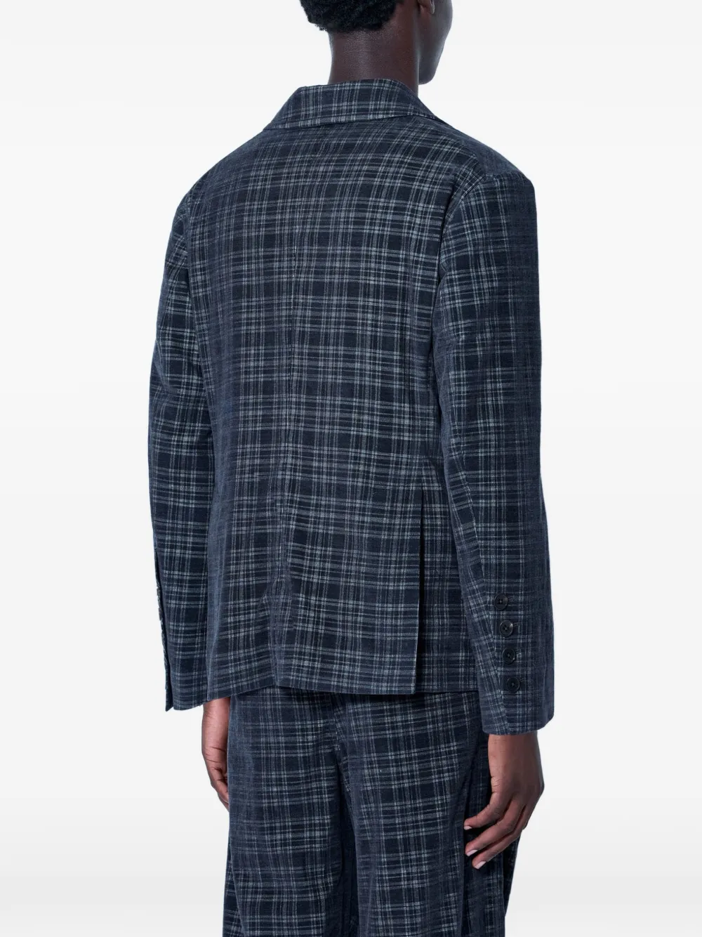 Vivienne Westwood Geruite blazer met gekerfde revers Grijs