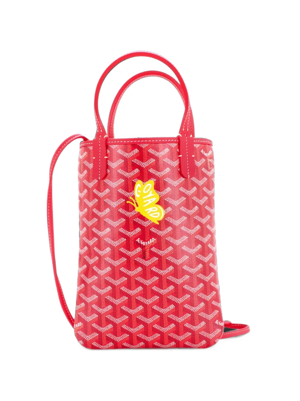 Goyard Pre-Owned Poitiers Printed Coated Canvas and Printed Canvas Mini tote bag - Rosso