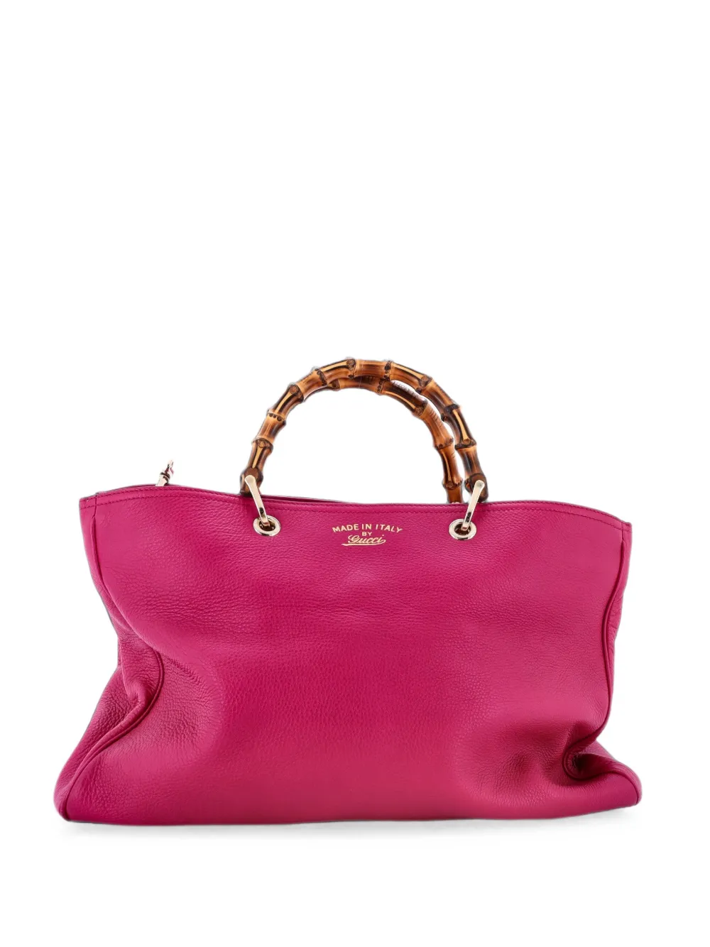 Gucci Pre-Owned Bamboo Shopper Leather Large tote bag - Rosa