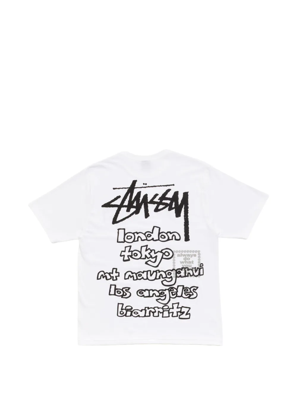 Stüssy x Always World Tour T-shirt Wit