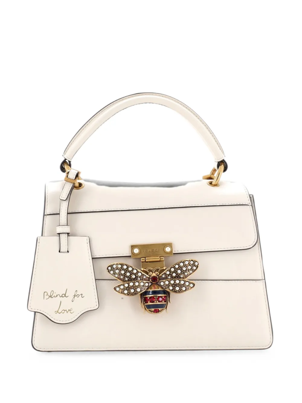 Gucci Pre-Owned Queen Margaret Top Handle Bag Leather Small satchel - Bianco