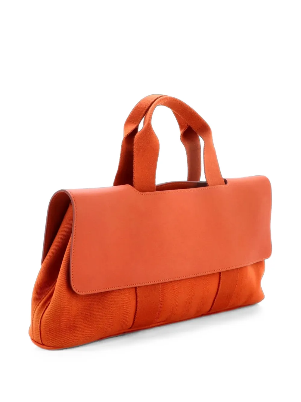 Hermès Pre-Owned Valparaiso East West Toile PM Satchel-Tasche aus Leder - Orange