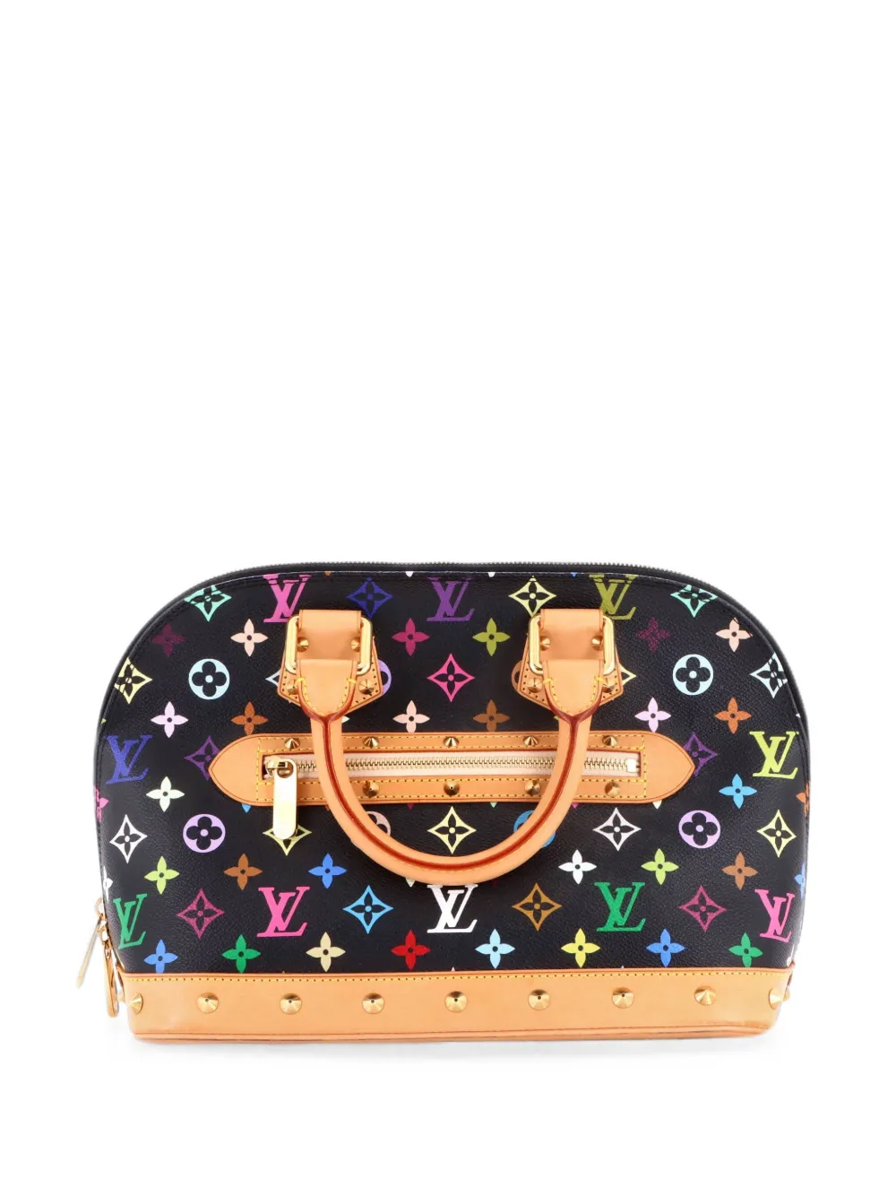 Louis Vuitton Pre-Owned Alma Handtasche Monogram Multicolour PM Satchel-Tasche - Schwarz