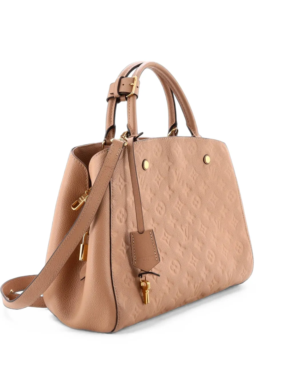 Louis Vuitton Pre-Owned Montaigne Handbag Monogram Empreinte Leather MM satchel - Nude