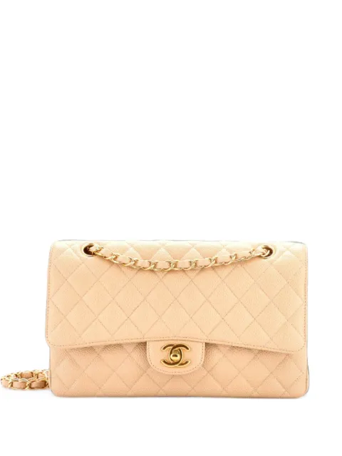 CHANEL Pre-Owned Classic Double Flap Bag Quilted Caviar Medium shoulder bag