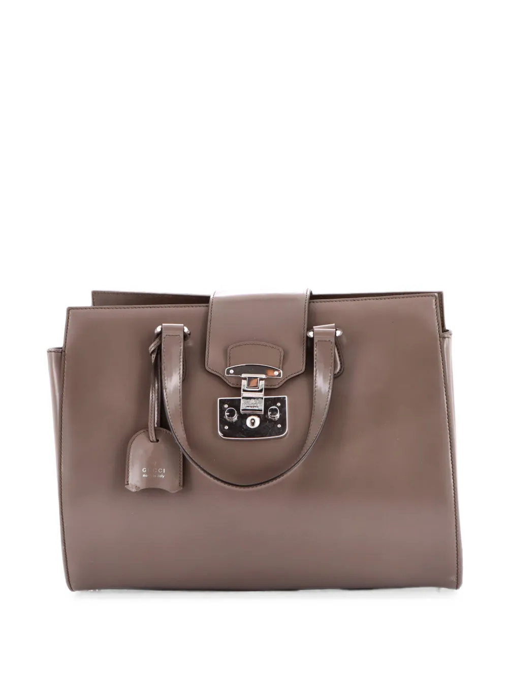 Gucci Pre-Owned Borsa a tracolla Lady Lock media in pelle - Grigio