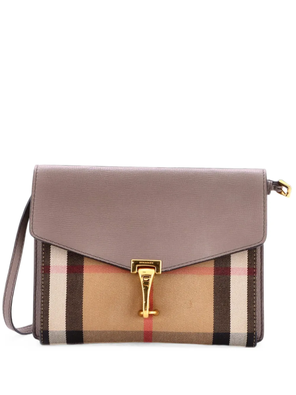 Burberry Pre-Owned Kleine Macken Umhängetasche mit House Check - Braun
