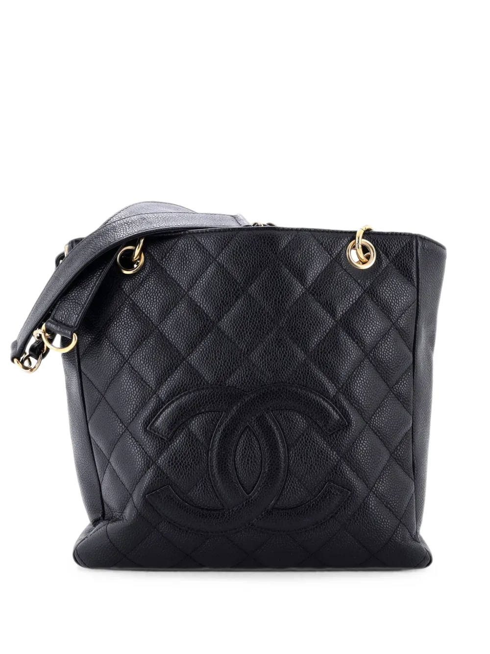 CHANEL Pre-Owned Petite Shopping Quilted Caviar tote bag - Nero