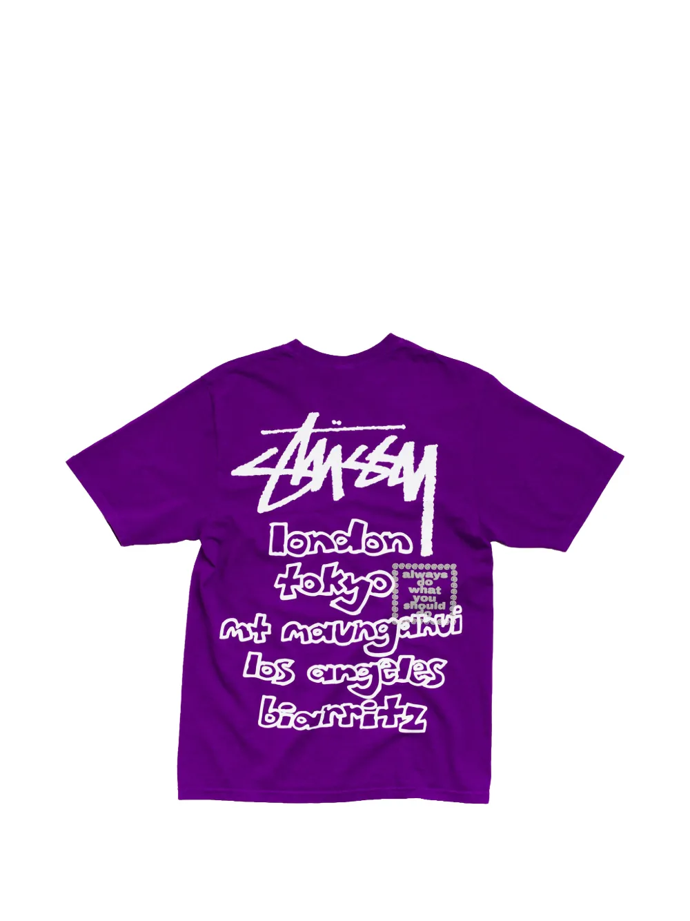 Stüssy x Always World Tour T-shirt Paars