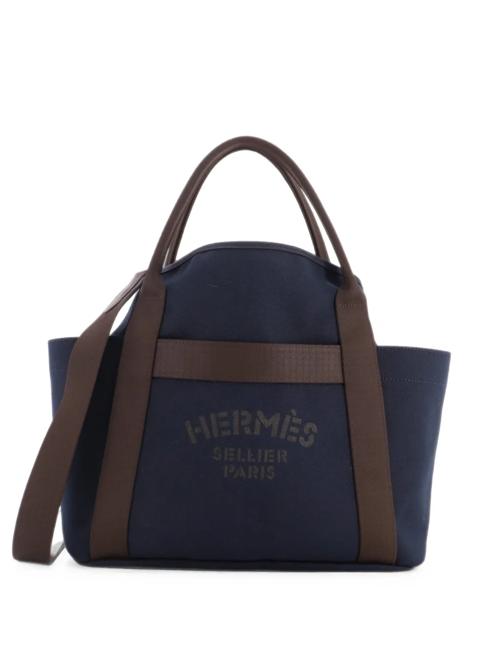 Hermès Pre-Owned Sac De Pansage Groom Handbag Canvas shoulder bag - Blau
