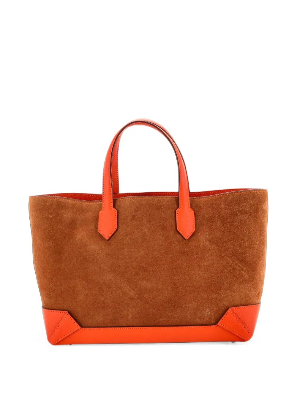 Hermès Pre-Owned Maxibox Cabas Doblis Wildleder mit Epsom 30 Tote Bag - Braun