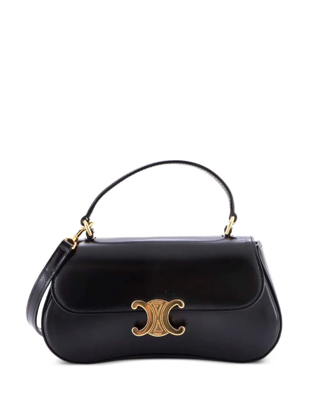 Celine Pre-Owned Lola Triomphe Top Handle Bag Leather Teen satchel - Nero