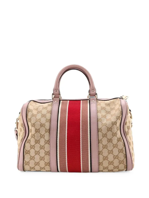 Gucci ボストンバッグ GGキャンバス Gucci Pre-Owned ウェブ ボストン バッグ GG キャンバス ミディアム