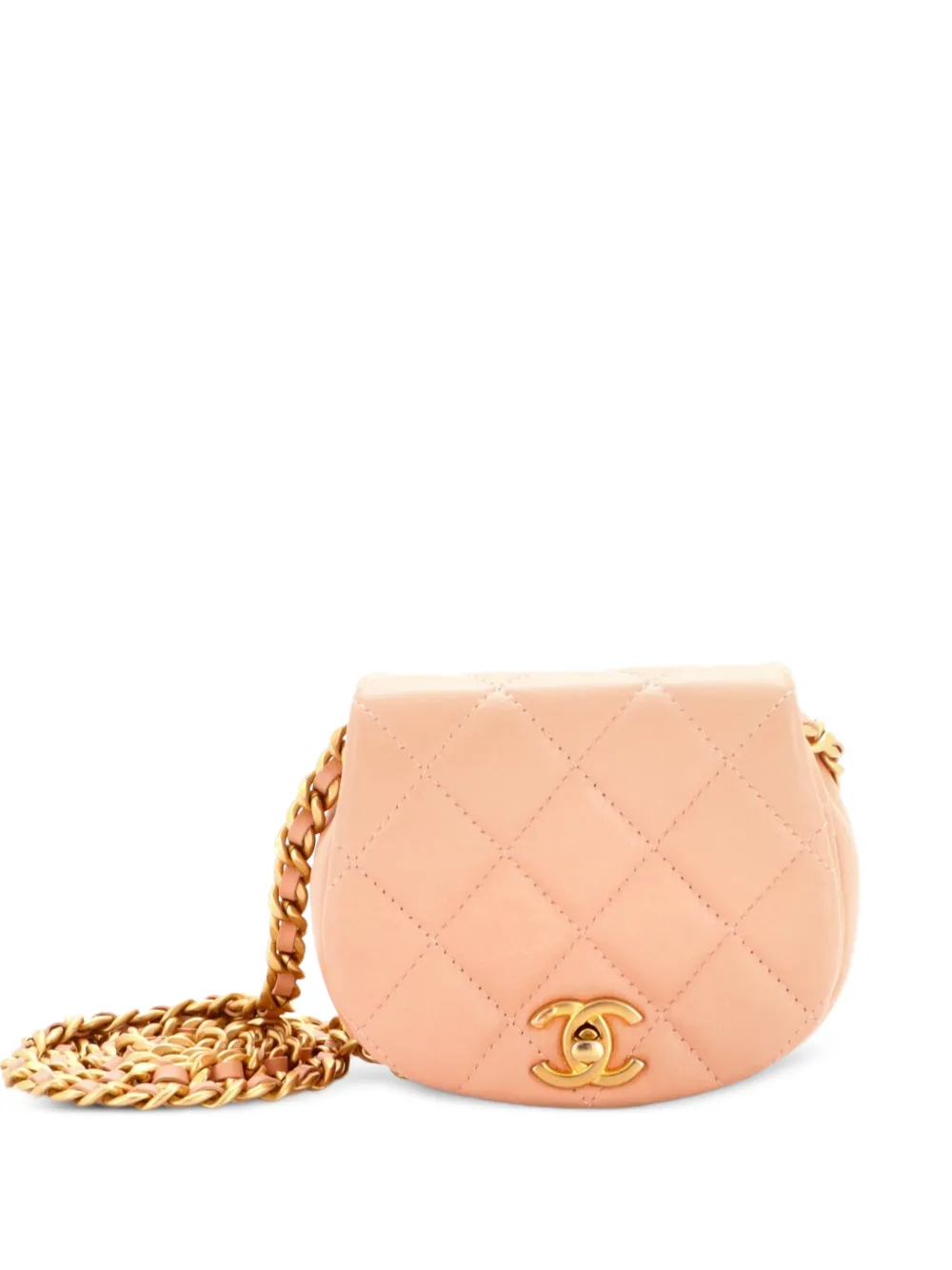 CHANEL Pre-Owned Coco Mail Clutch with Chain Quilted Calfskin Mini crossbody bag - Pink