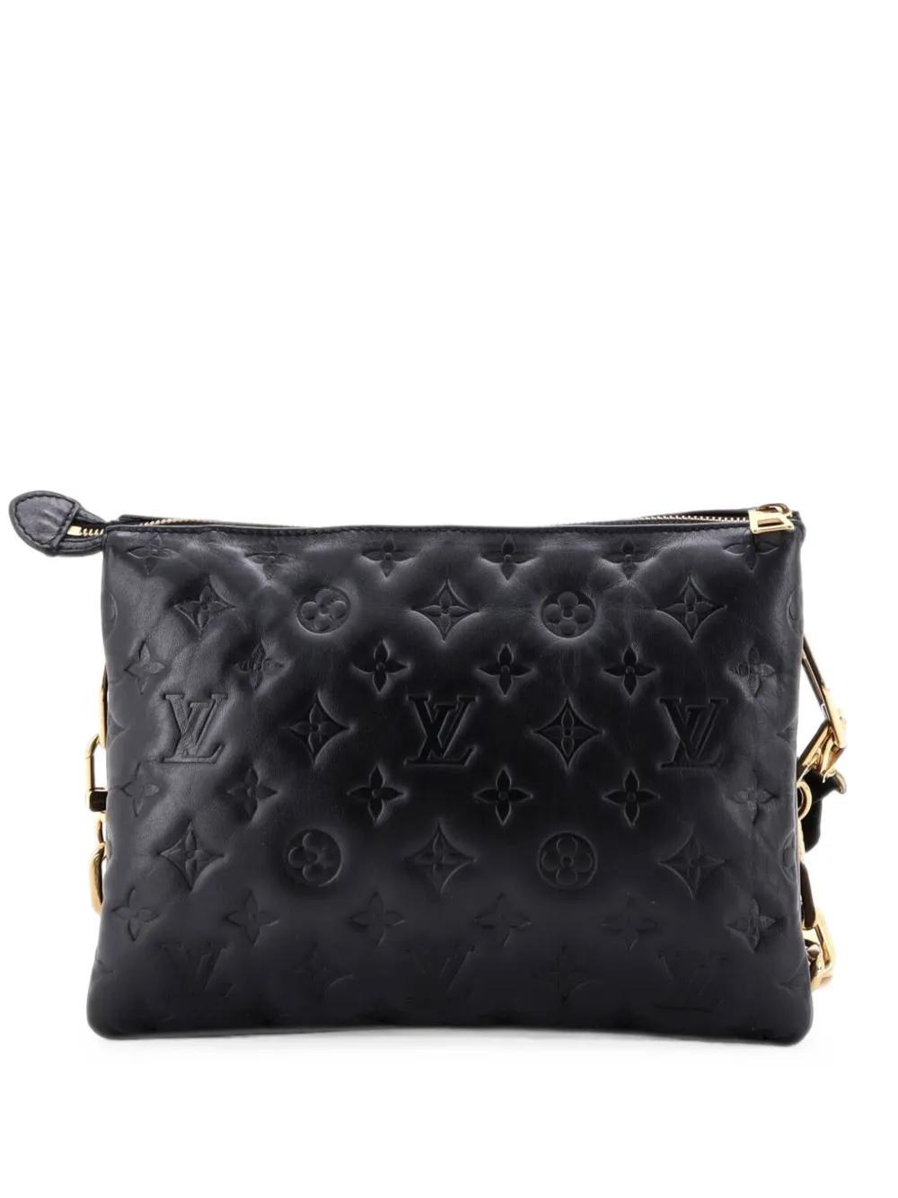 Louis Vuitton Pre-Owned Coussin PM Umhängetasche aus Lammleder mit Monogramm-Prägung - Schwarz