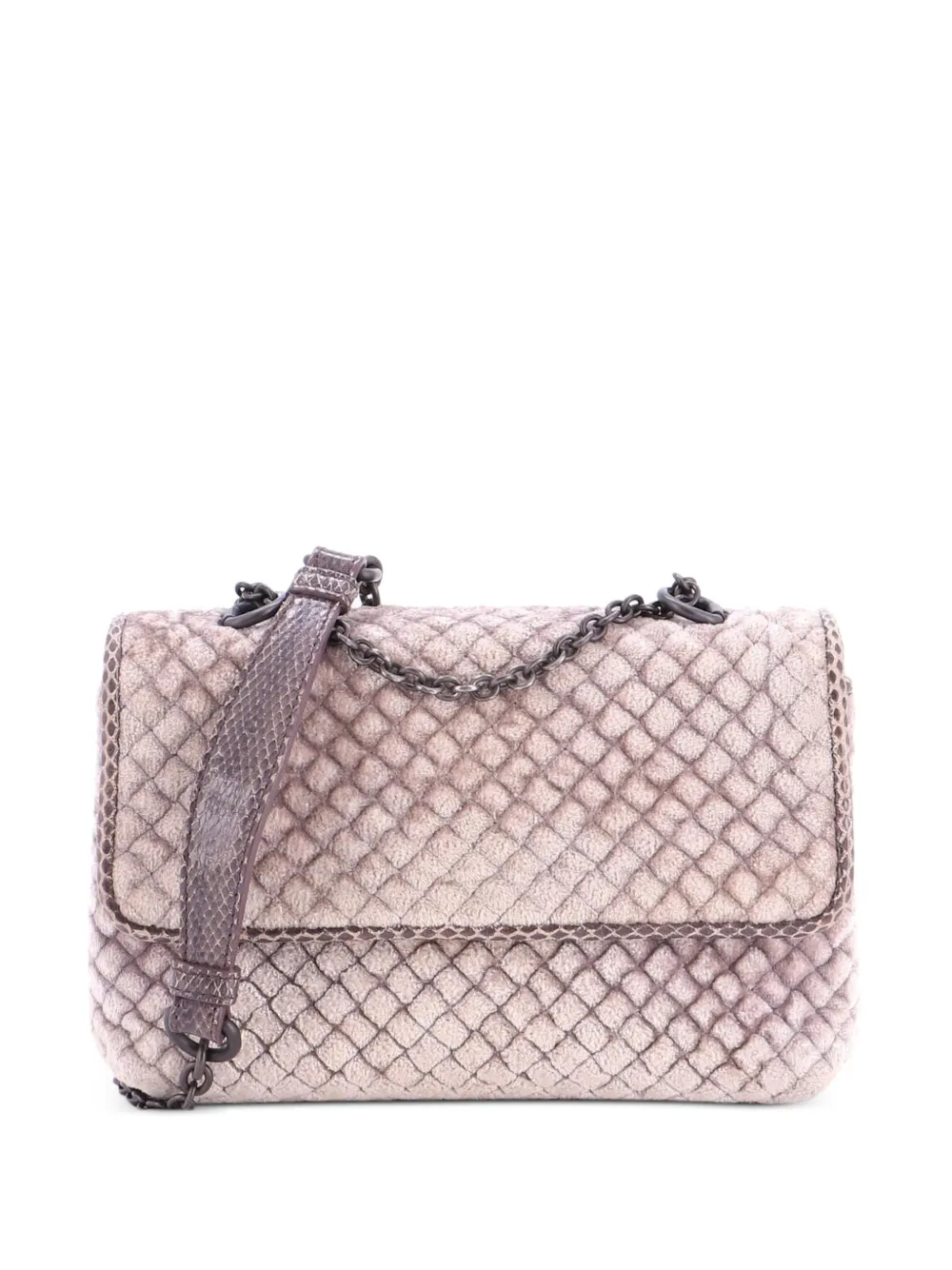 Bottega Veneta Pre-Owned Olimpia Intrecciato Velvet Baby crossbody bag - Rosa
