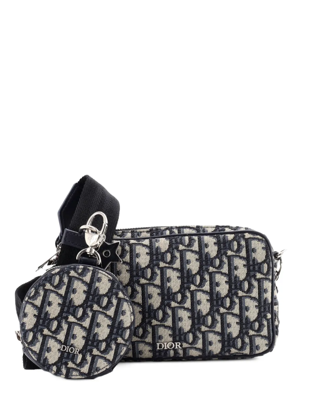 Christian Dior Pre-Owned Kleine Kids Oblique Jacquard Umhängetasche - Blau