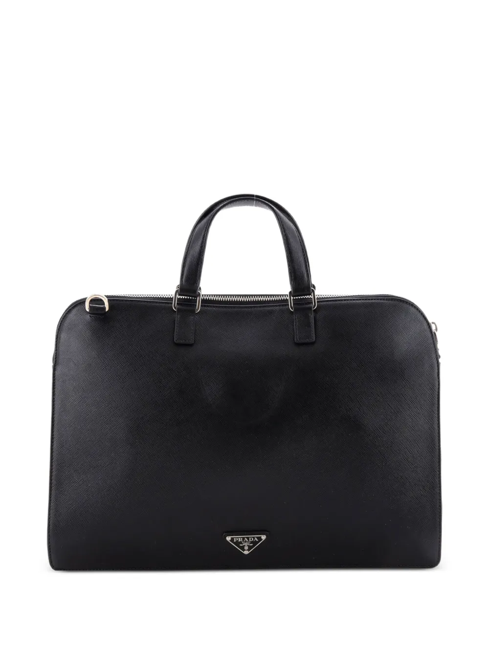 Prada Pre-Owned Travel Briefcase Saffiano Leather Tall business bag - Nero