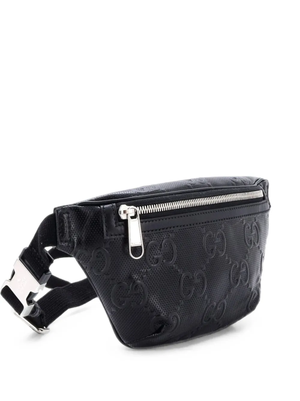 Gucci Pre-Owned GG Embossed Perforated Leather Small belt bag - Nero