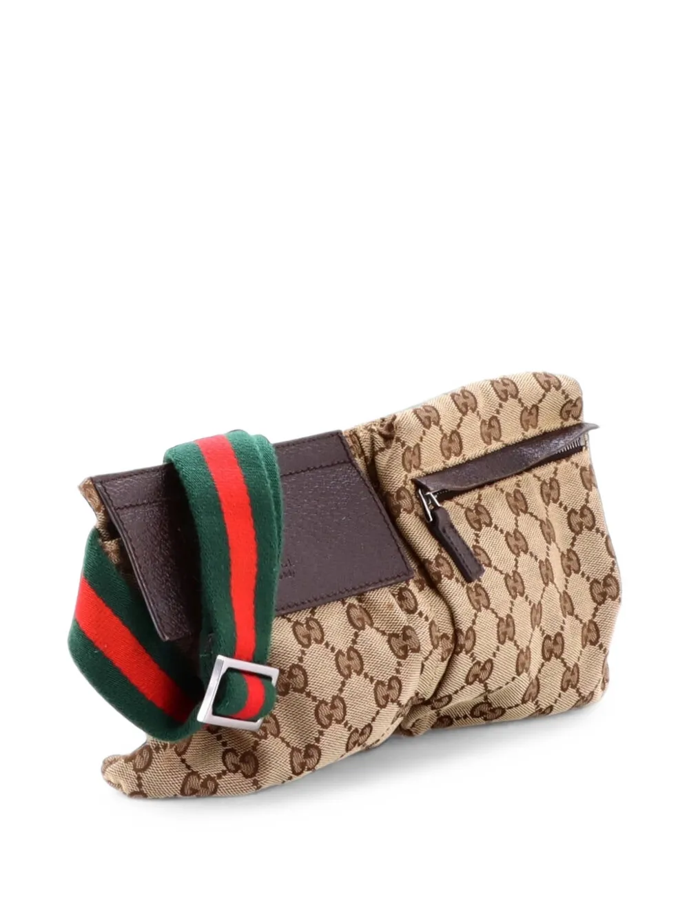 Gucci Pre-Owned Vintage Double GG Canvas Gürteltasche - Braun