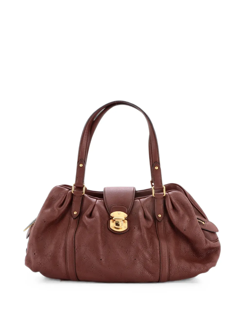 Louis Vuitton Pre-Owned Lunar Handbag Mahina Leather GM satchel - Braun