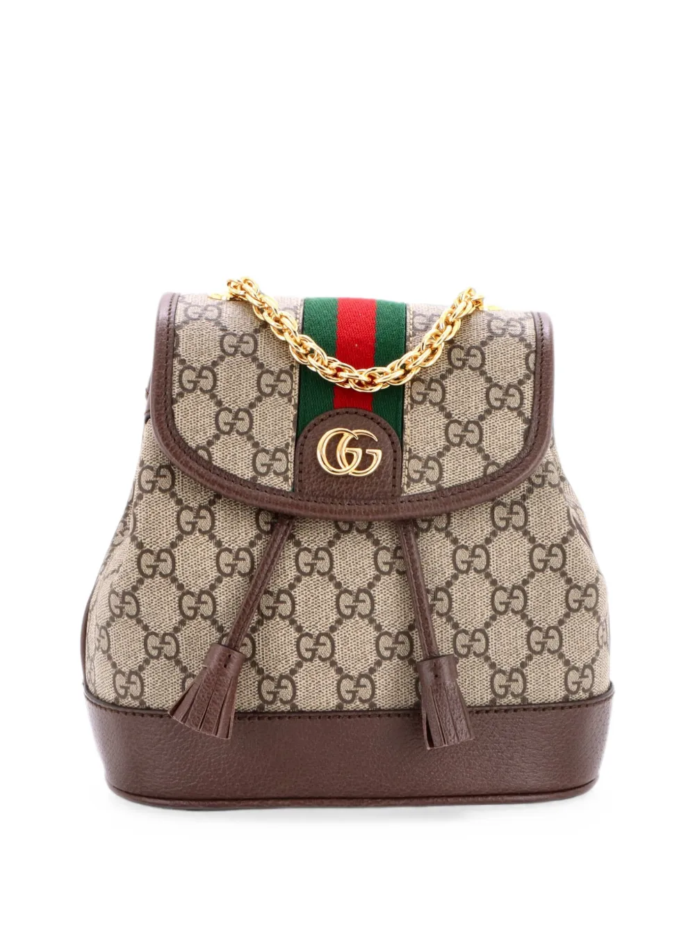 Gucci Pre-Owned Ophidia Flap GG Coated Canvas Mini backpack - Marrone