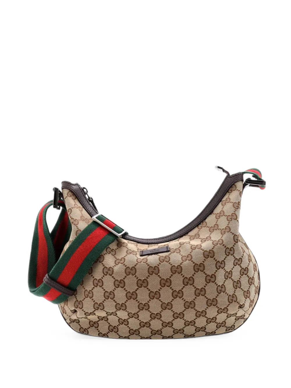 Gucci Pre-Owned Mittelgroße Saddle Umhängetasche aus GG Canvas mit Leder - Braun