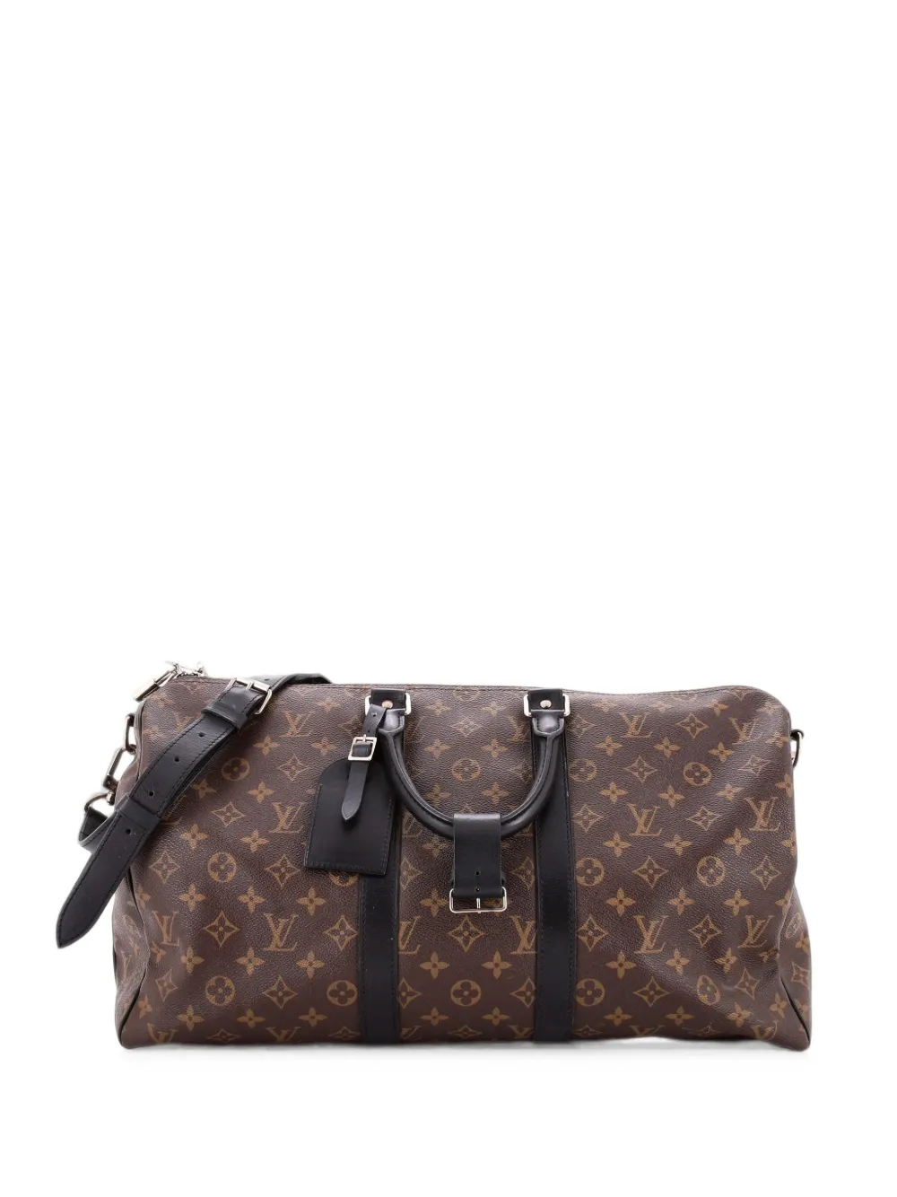 Louis Vuitton Pre-Owned Borsa da viaggio Keepall Bandouliere 45 in tela Monogram Macassar - Nero