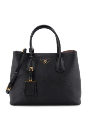 Prada Pre-Owned モノクローム サフィアーノレザー ハンドバッグ M