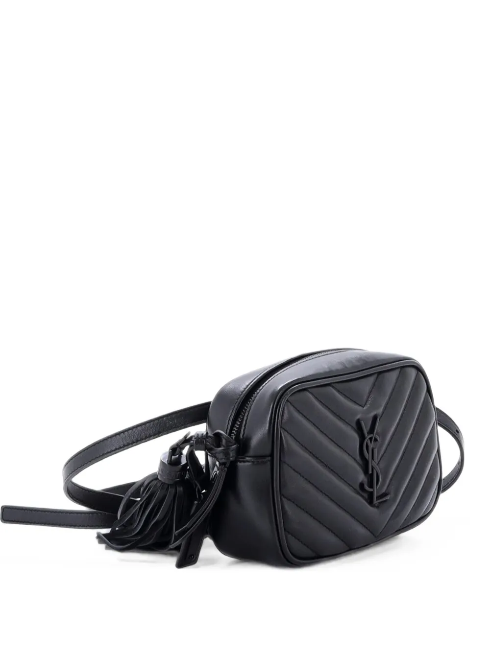 Saint Laurent Pre-Owned Lou Matelasse Chevron Gürteltasche - Schwarz
