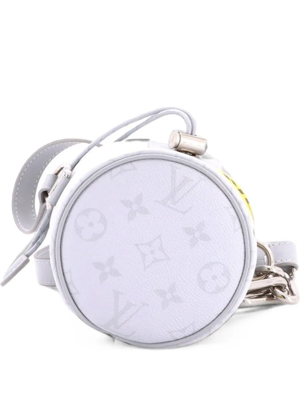 Louis Vuitton Pre-Owned Chalk Nano Bag Limited Edition Logo Story Monogram Canvas crossbody bag - Weiß