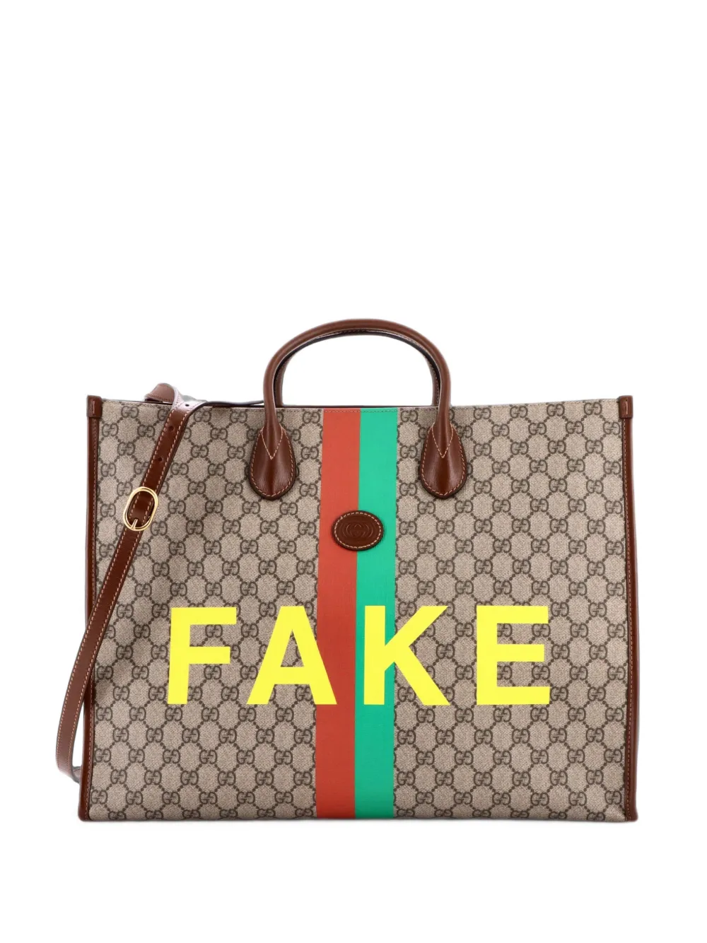 Gucci Pre-Owned Borsa tote GG grande - Marrone
