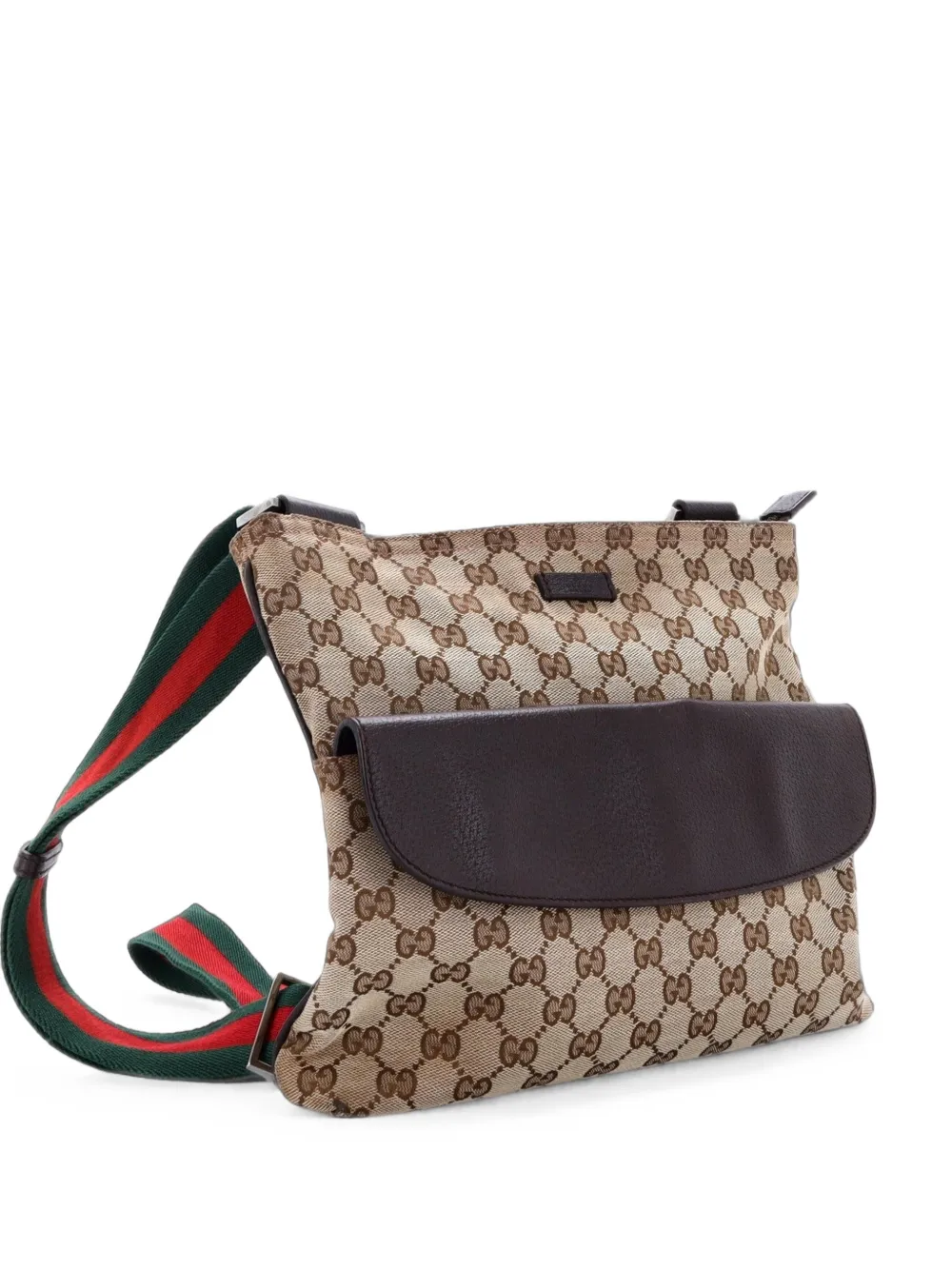 Gucci Pre-Owned Front Pocket Messenger Bag GG Canvas Medium crossbody bag - Marrone