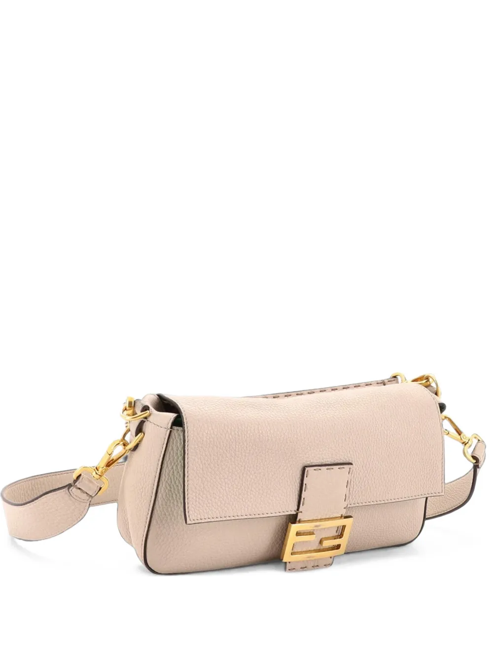 Fendi Pre-Owned Selleria Baguette NM Bag Leather Medium shoulder bag - Nude