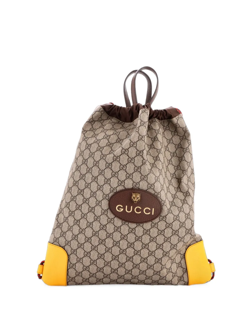 Gucci Pre-Owned Neo Vintage Drawstring GG Coated Canvas Large backpack - Marrone