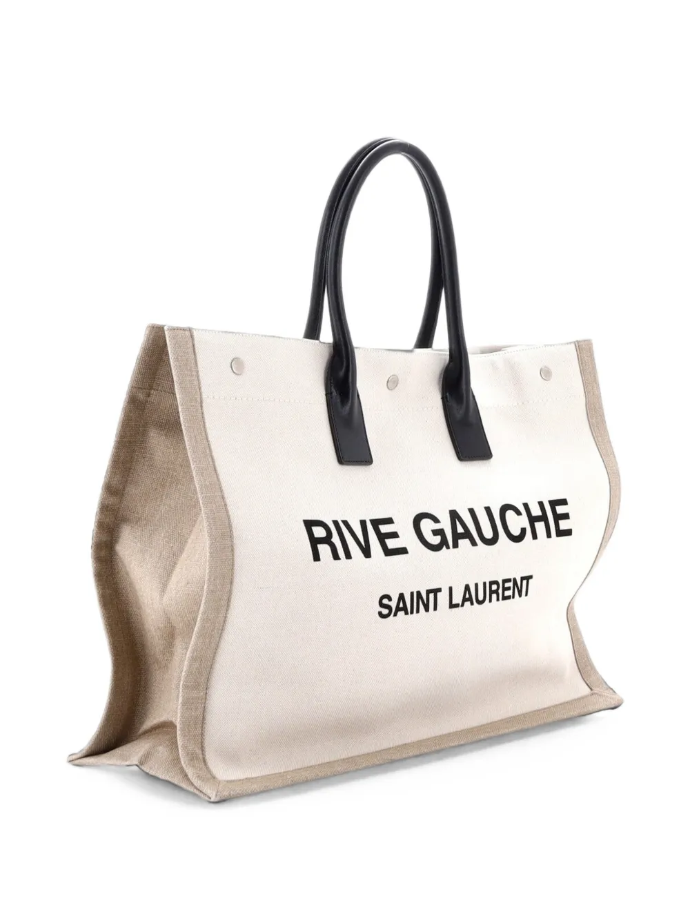 Saint Laurent Pre-Owned Rive Gauche Shopper Canvas Large tote bag - Nude