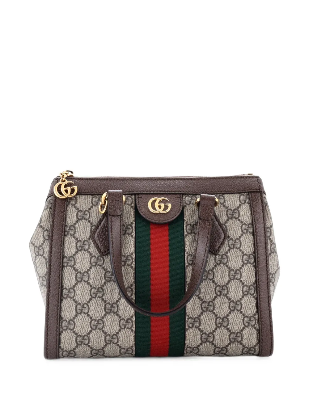 Gucci Pre-Owned Ophidia Top Handle GG Coated Canvas Small tote bag - Marrone