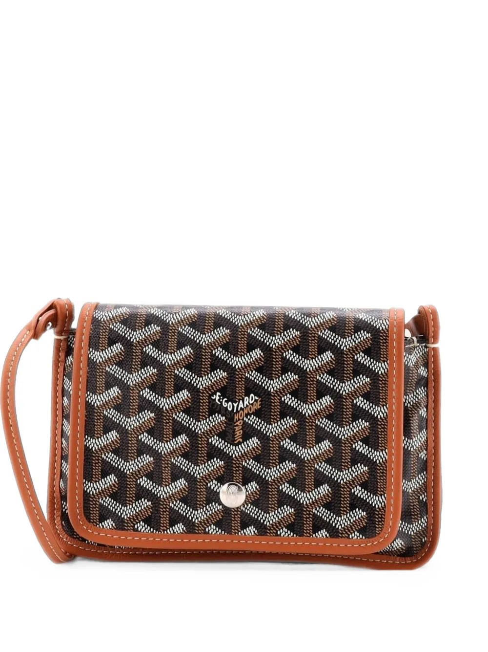 Goyard Pre-Owned Plumet Clutch Wallet Coated Canvas crossbody bag - Braun