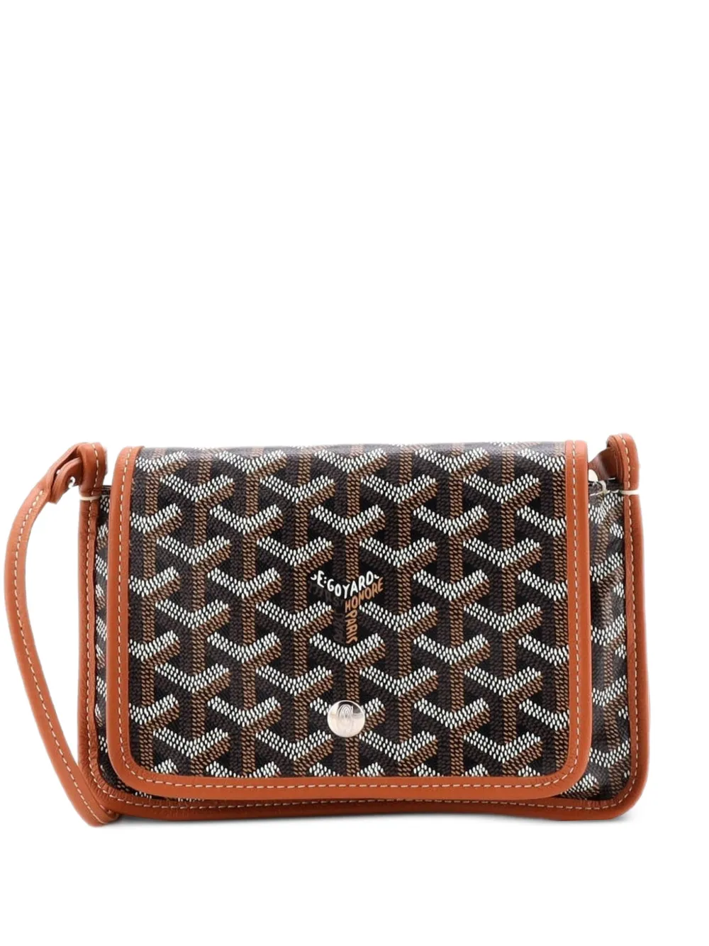 Goyard Pre-Owned Plumet Clutch Wallet Coated Canvas crossbody bag - Marrone